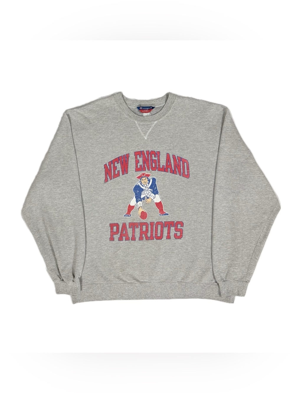 Vtg 90s Champion New England Patriots Pat Graphic crewneck sweatshirt men large